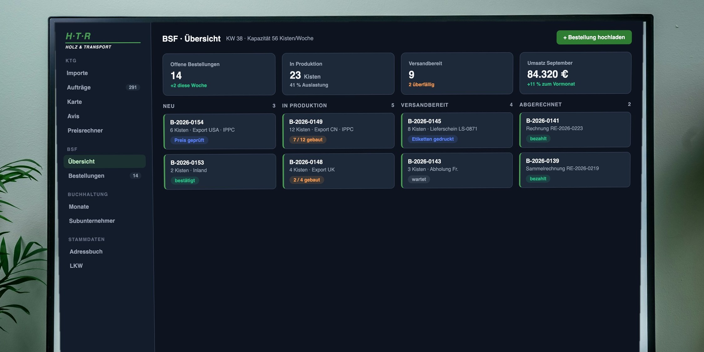A Lean ERP for HTR Holz & Transport